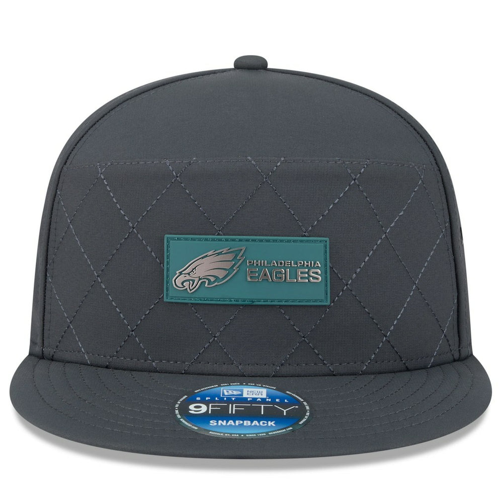 2025 Sideline Cold Weather Split Panel 9FIFTY Snapback Hat - Philadelphia Eagles