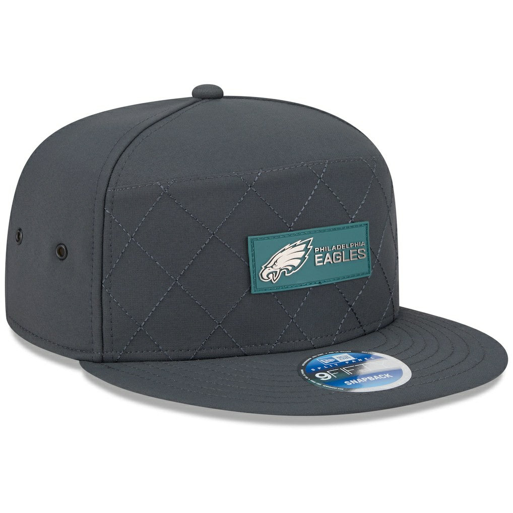 2025 Sideline Cold Weather Split Panel 9FIFTY Snapback Hat - Philadelphia Eagles