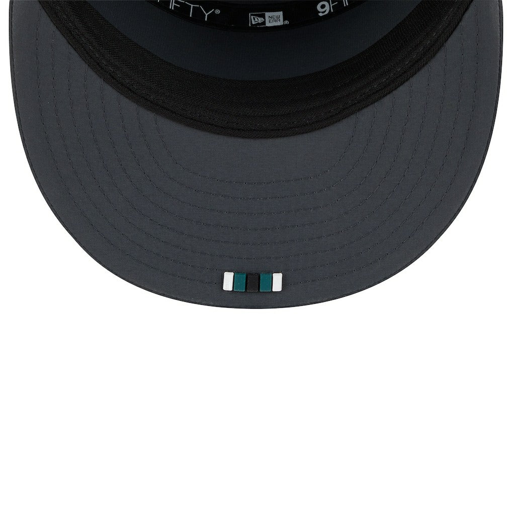2025 Sideline Cold Weather Split Panel 9FIFTY Snapback Hat - Philadelphia Eagles