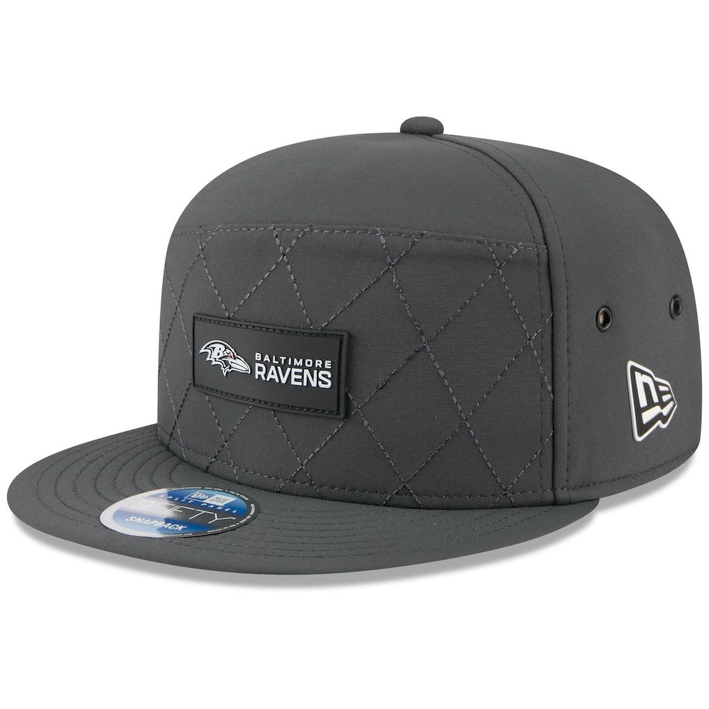 2025 Sideline Cold Weather Split Panel 9FIFTY Snapback Hat - Baltimore Ravens