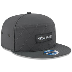 2025 Sideline Cold Weather Split Panel 9FIFTY Snapback Hat - Baltimore Ravens
