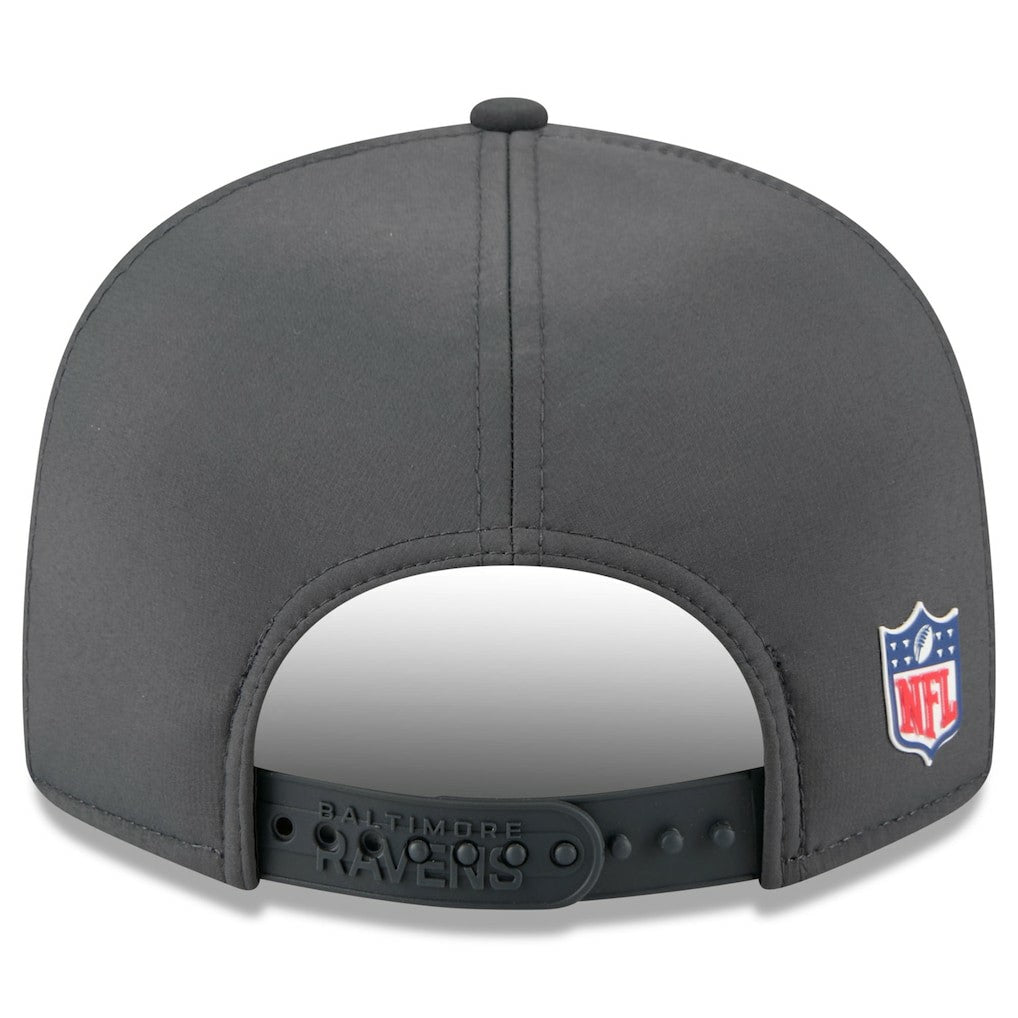 2025 Sideline Cold Weather Split Panel 9FIFTY Snapback Hat - Baltimore Ravens