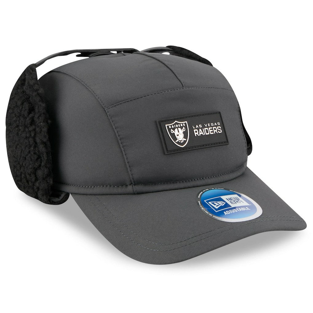 2025 Sideline Cold Weather Runner Dog Ear Adjustable Hat - Las Vegas Raiders