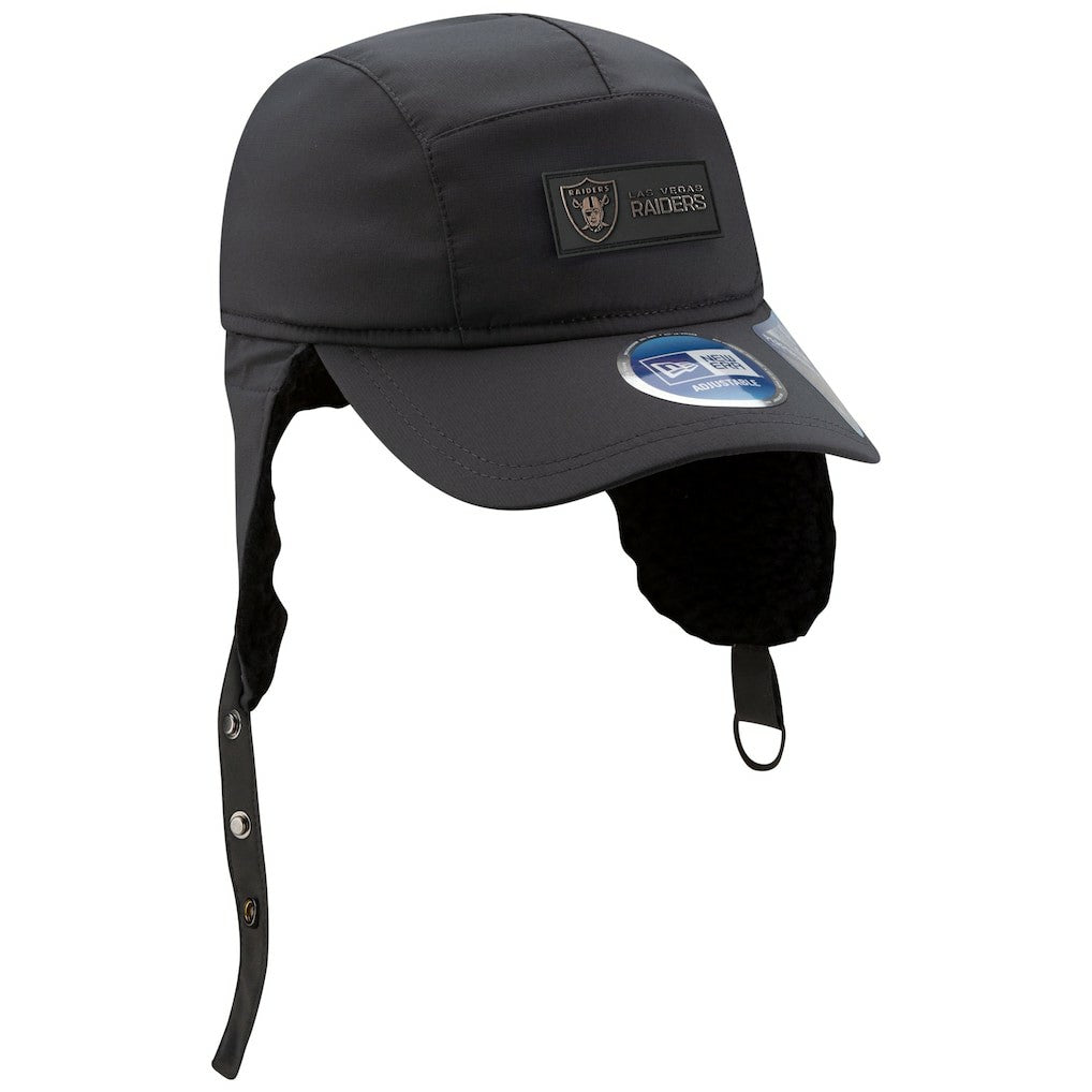 2025 Sideline Cold Weather Runner Dog Ear Adjustable Hat - Las Vegas Raiders