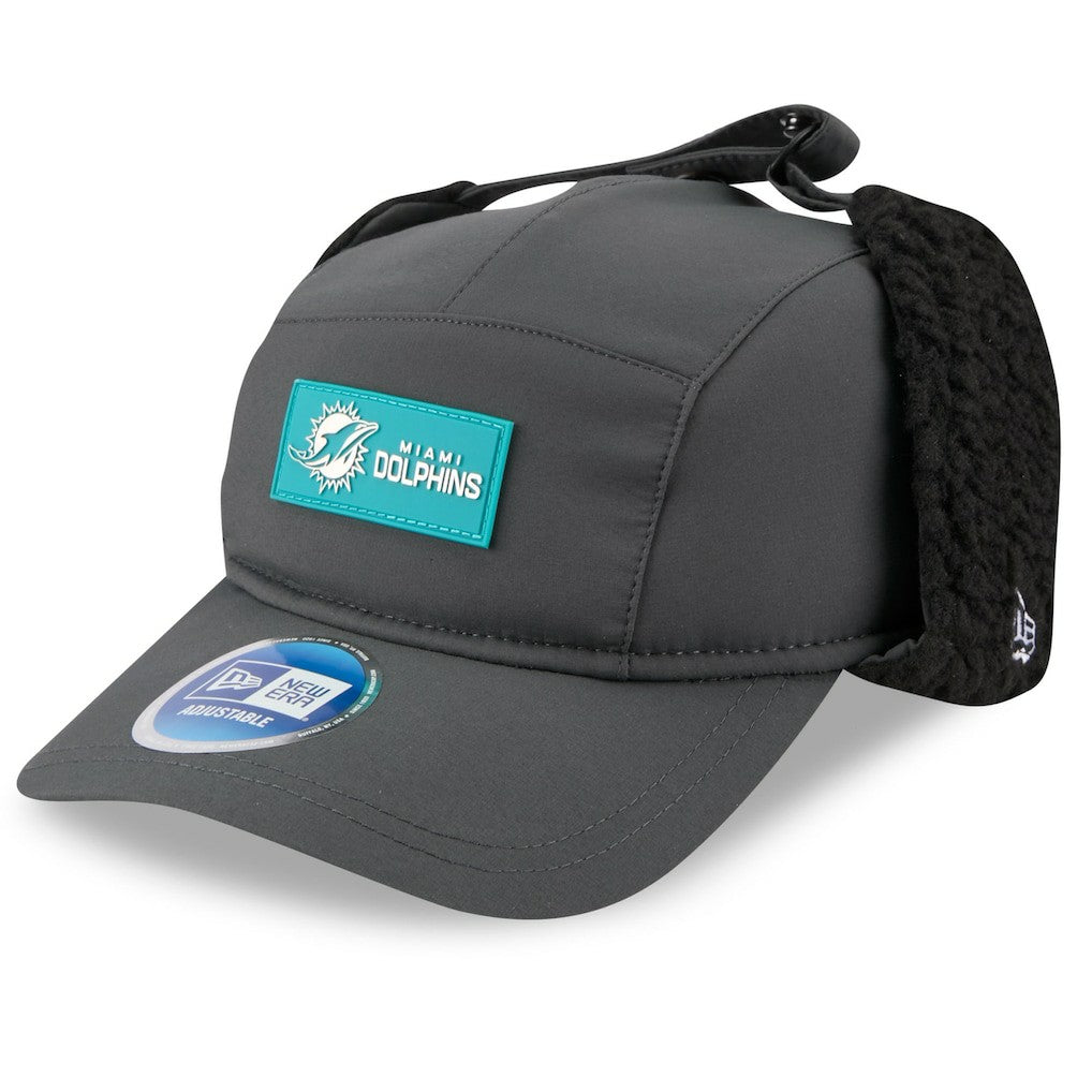 2025 Sideline Cold Weather Runner Dog Ear Adjustable Hat - Miami Dolphins