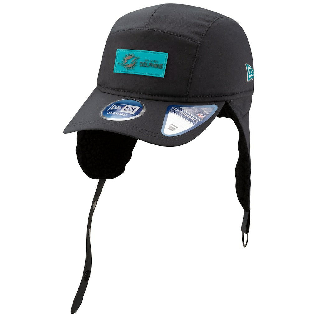 2025 Sideline Cold Weather Runner Dog Ear Adjustable Hat - Miami Dolphins