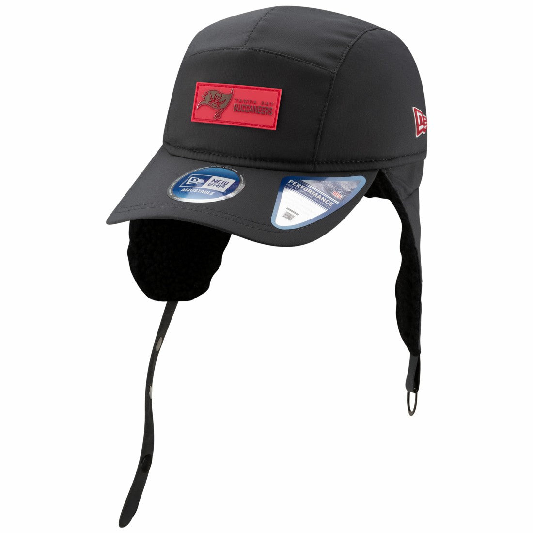 2025 Sideline Cold Weather Runner Dog Ear Adjustable Hat - Tampa Bay Buccaneers