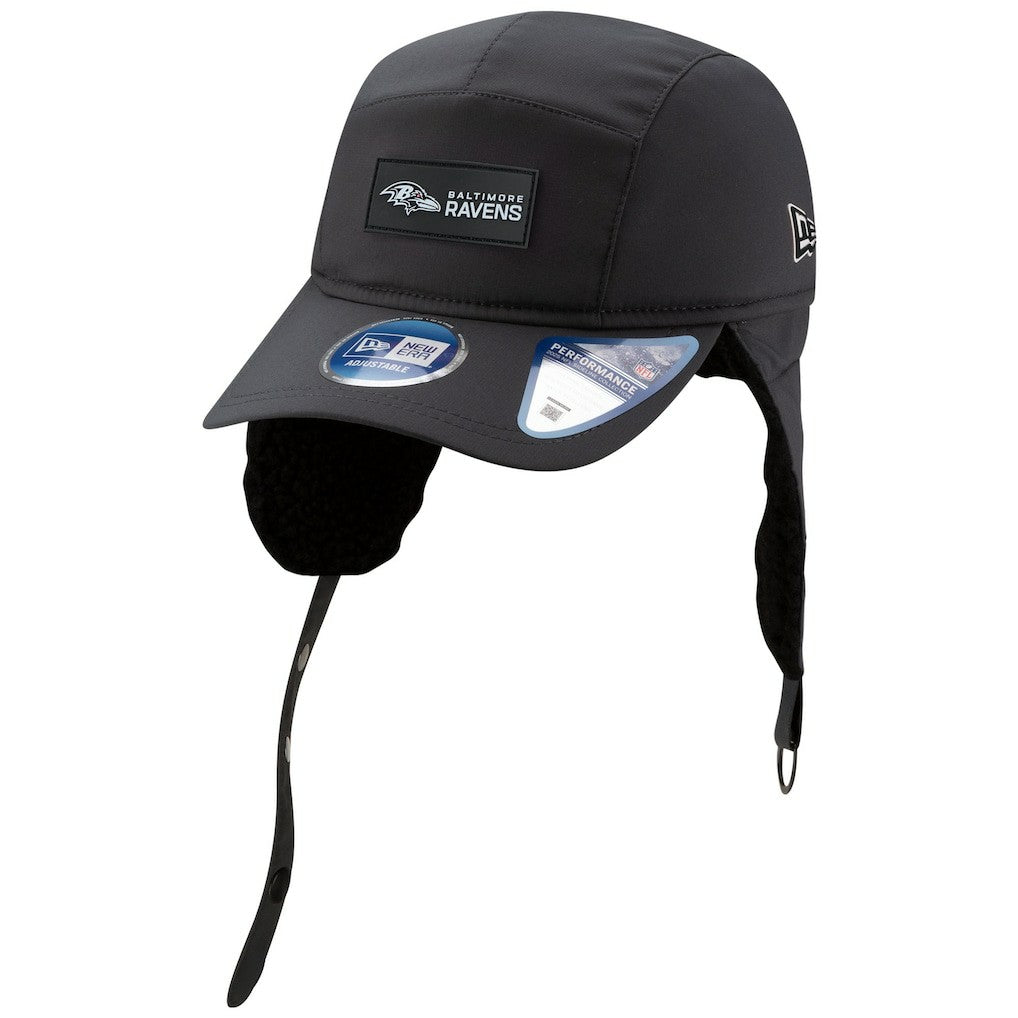 2025 Sideline Cold Weather Runner Dog Ear Adjustable Hat - Baltimore Ravens