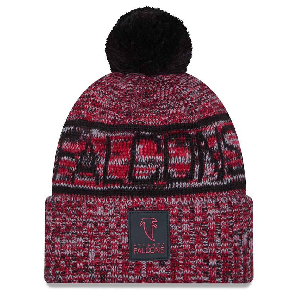 2025 Sideline Cold Weather Cuffed Knit Hat with Pom - Atlanta Falcons