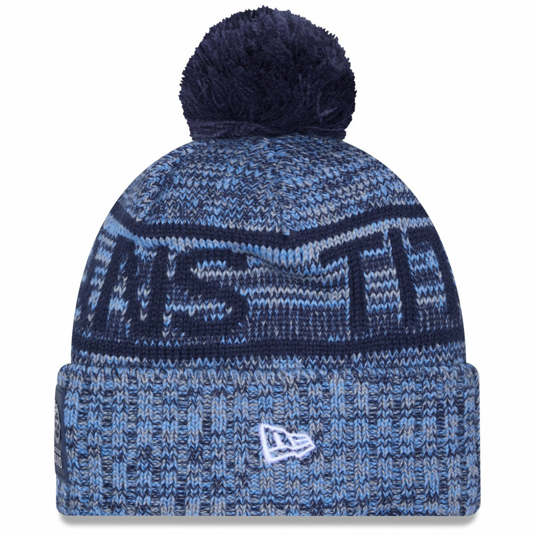2025 Sideline Cold Weather Cuffed Knit Hat with Pom - Tennessee Titans