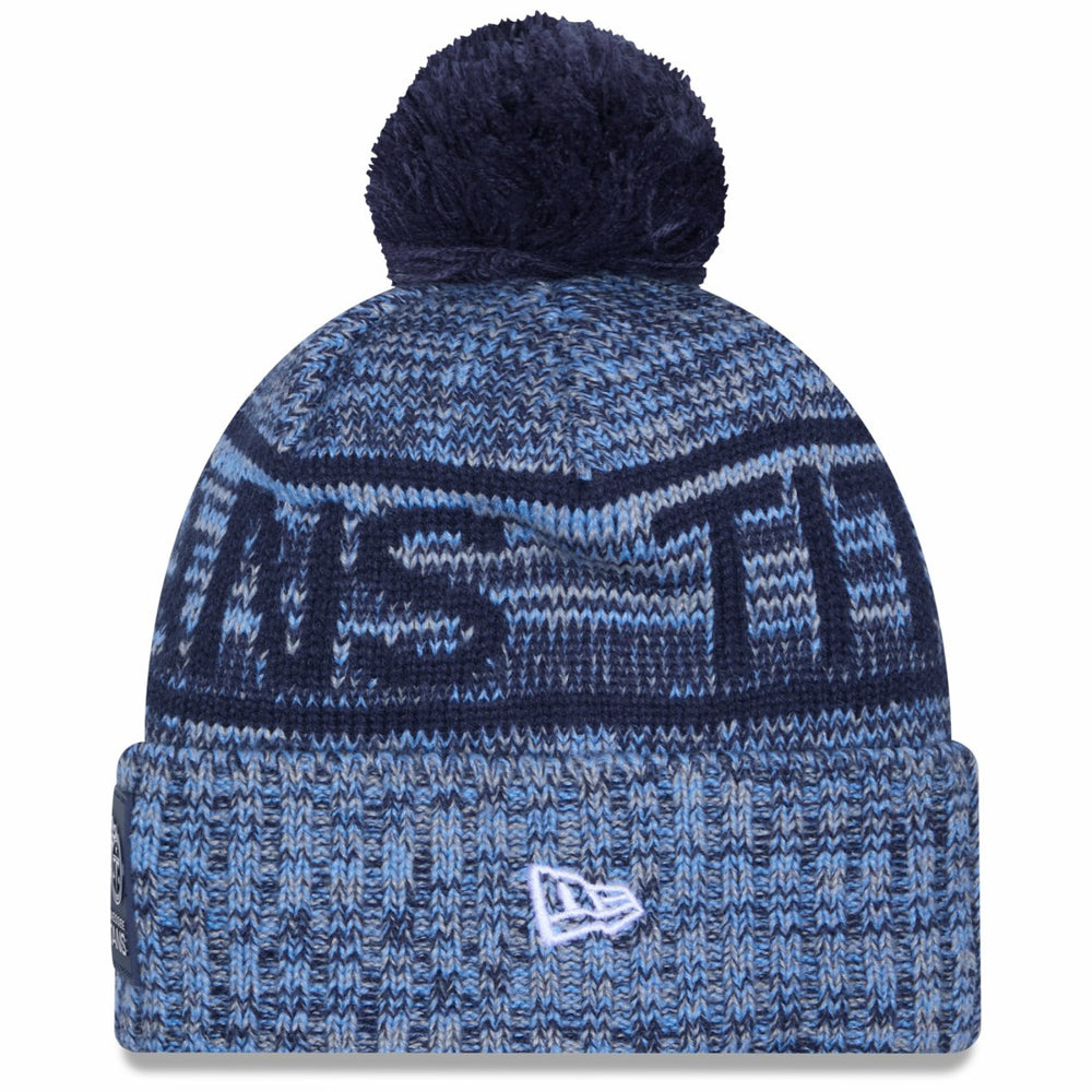 2025 Sideline Cold Weather Cuffed Knit Hat with Pom - Tennessee Titans