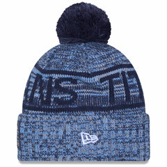 2025 Sideline Cold Weather Cuffed Knit Hat with Pom - Tennessee Titans