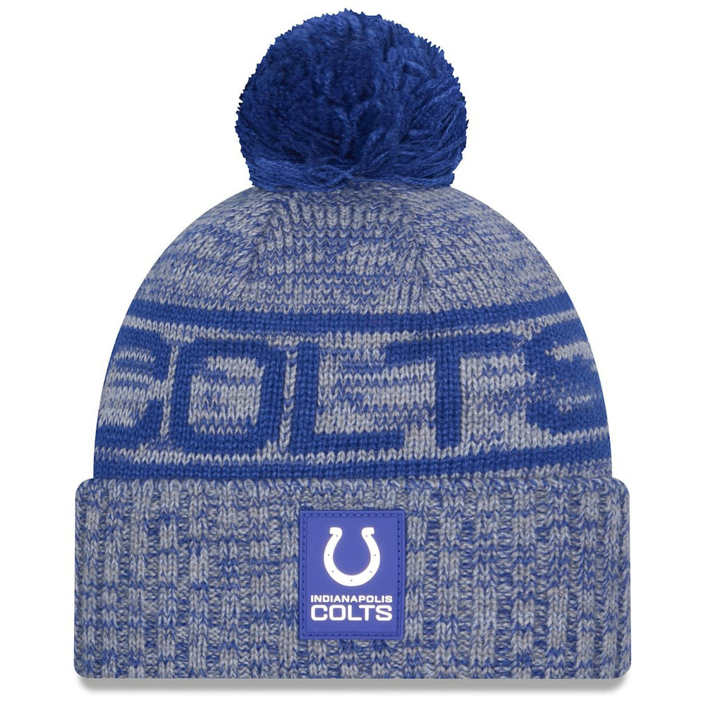 2025 Sideline Cold Weather Cuffed Knit Hat with Pom - Indianapolis Colts