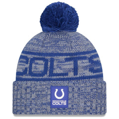 2025 Sideline Cold Weather Cuffed Knit Hat with Pom - Indianapolis Colts