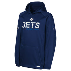 NHL Navy Winnipeg Jets Fanatics Youth Authentic Pro Rink Raglan Hoodie