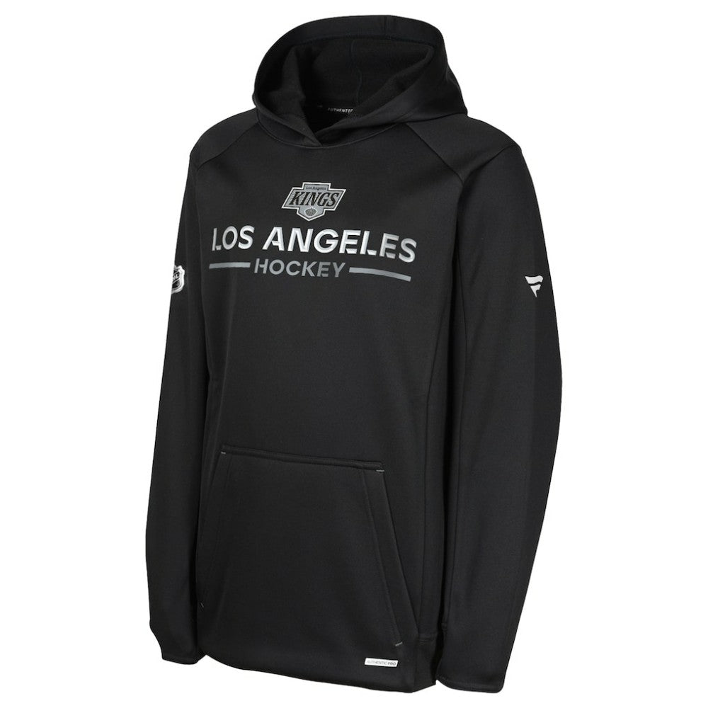 NHL Black Los Angeles Kings Fanatics Youth Authentic Pro Rink Raglan Hoodie