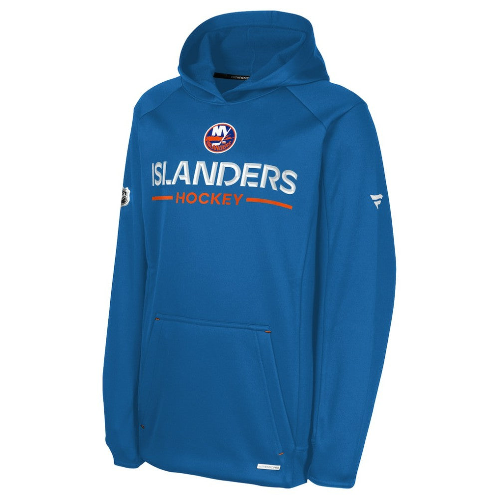 NHL Royal New York Islanders Fanatics Youth Authentic Pro Rink Raglan Hoodie