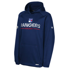 NHL Navy New York Rangers Fanatics Youth Authentic Pro Rink Raglan Hoodie