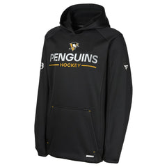 NHL Black Pittsburgh Penguins Fanatics Youth Authentic Pro Rink Raglan Hoodie