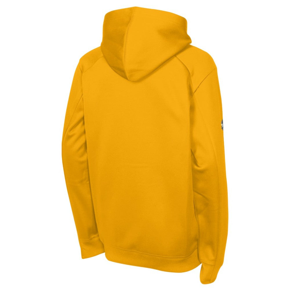 NHL Gold Nashville Predators Fanatics Youth Authentic Pro Rink Raglan Hoodie