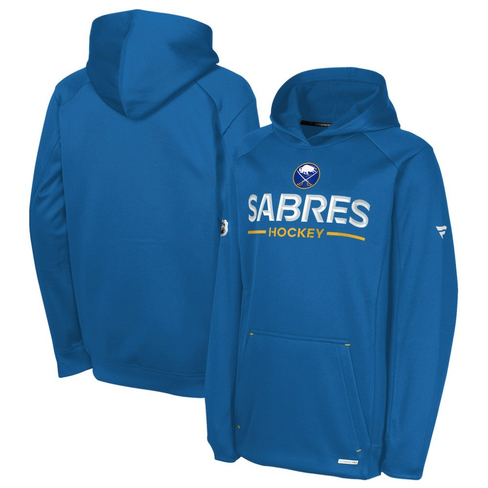NHL Royal Buffalo Sabres Fanatics Youth Authentic Pro Rink Raglan Hoodie