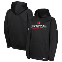 NHL Black Ottawa Senators Fanatics Youth Authentic Pro Rink Raglan Hoodie