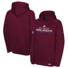 NHL Burgundy Colorado Avalanche Fanatics Youth Authentic Pro Rink Raglan Hoodie