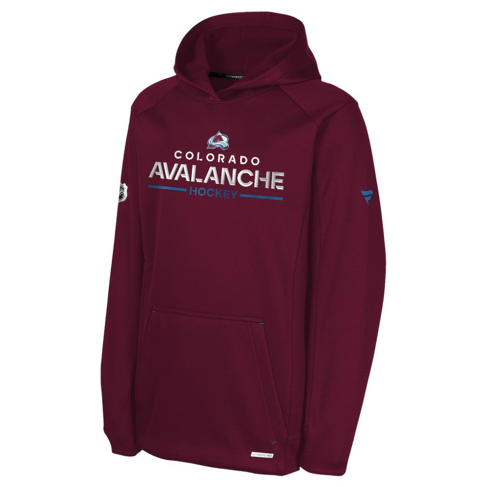 NHL Burgundy Colorado Avalanche Fanatics Youth Authentic Pro Rink Raglan Hoodie