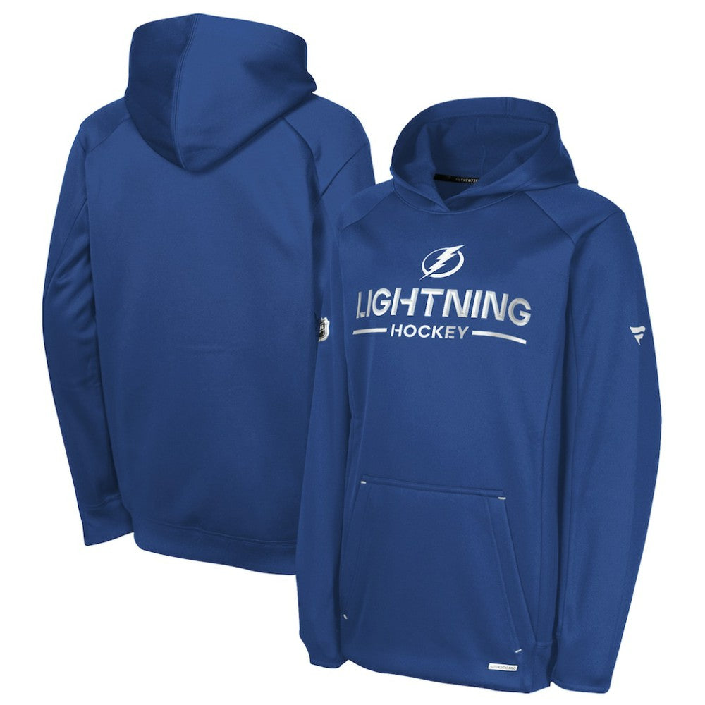 NHL Blue Tampa Bay Lightning Fanatics Youth Authentic Pro Rink Raglan Hoodie