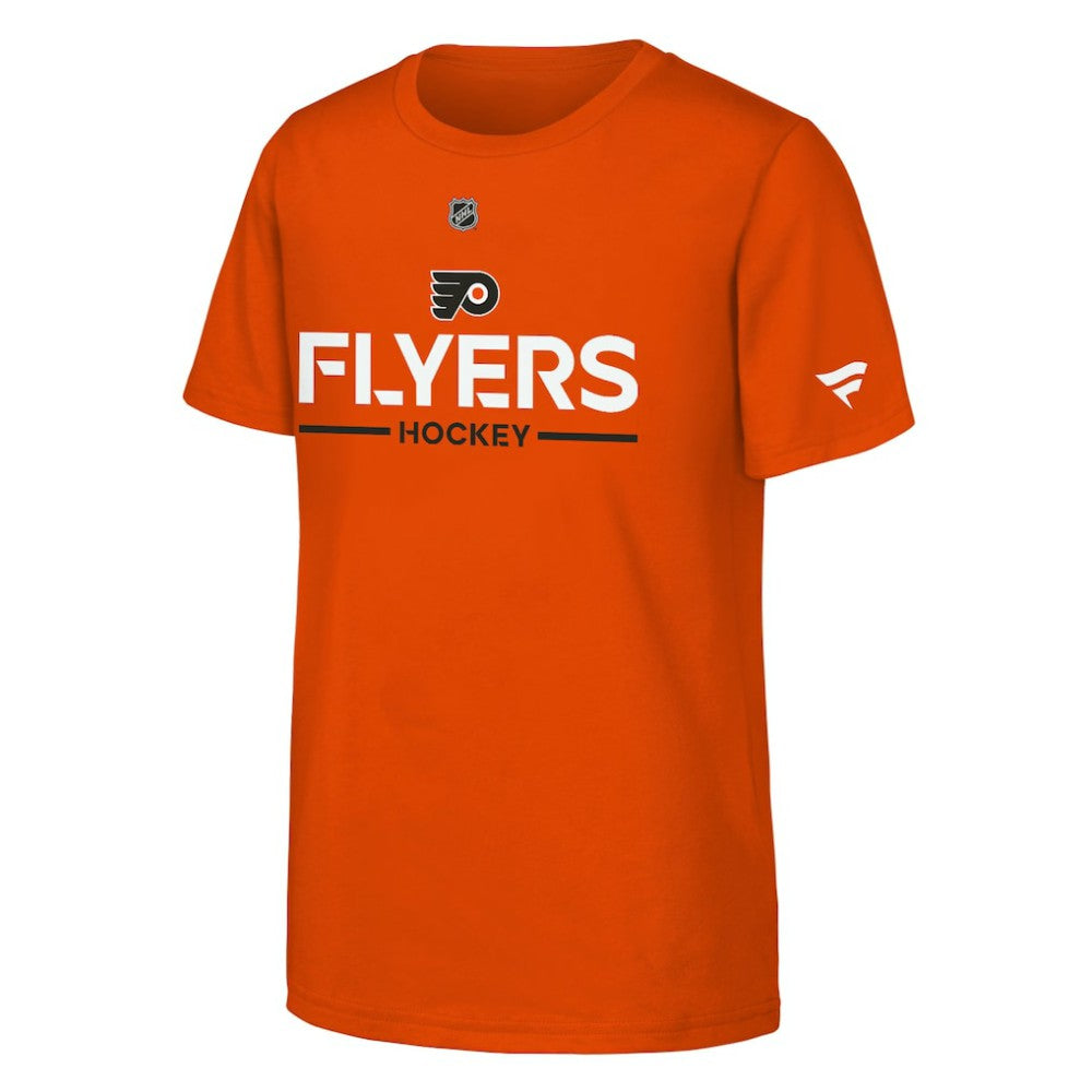 NHL Orange Philadelphia Flyers Fanatics Youth Authentic Pro Wordmark T-Shirt