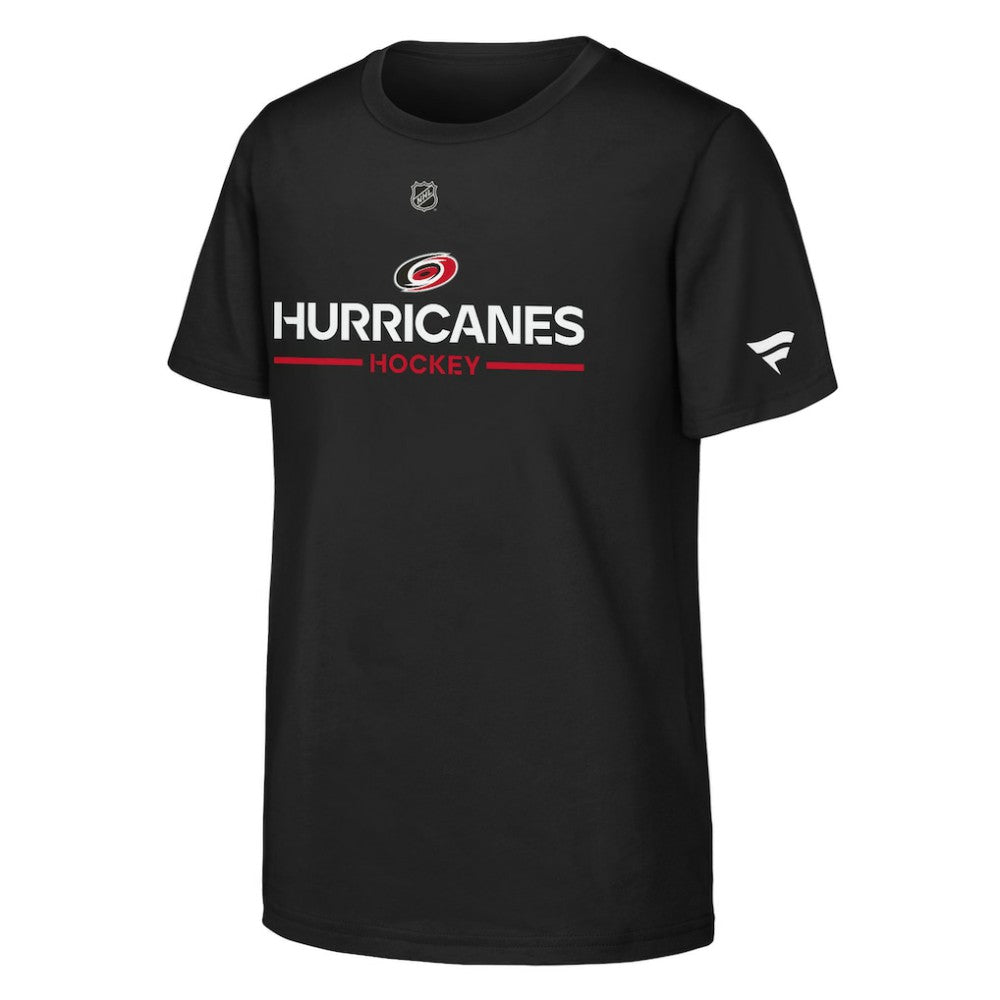 NHL Black Carolina Hurricanes Fanatics Youth Authentic Pro Wordmark T-Shirt