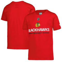 NHL Red Chicago Blackhawks Fanatics Youth Authentic Pro Wordmark T-Shirt