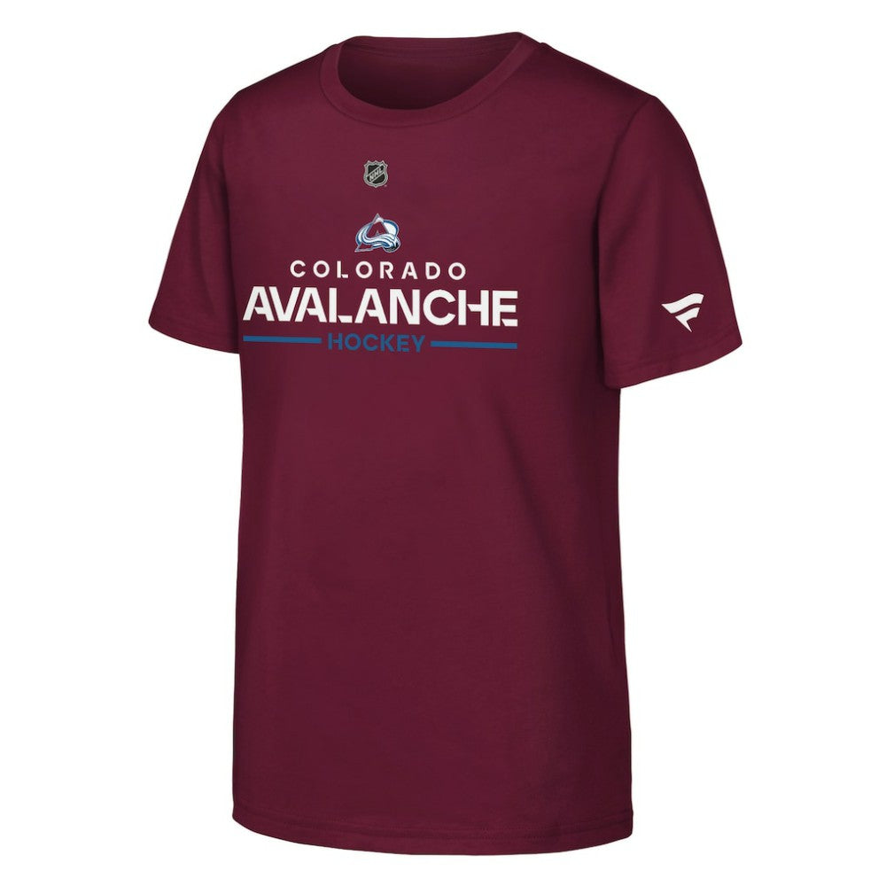 NHL Burgundy Colorado Avalanche Fanatics Youth Authentic Pro Wordmark T-Shirt