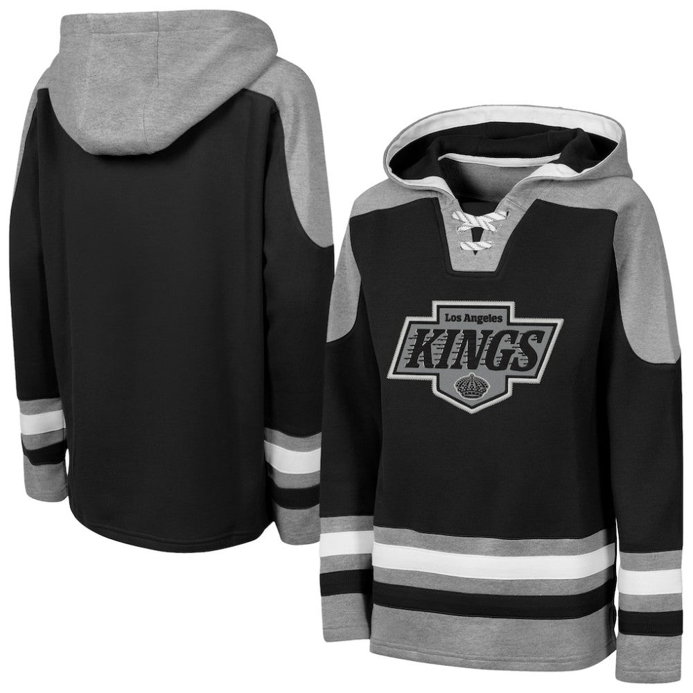 NHL Black Los Angeles Kings Outerstuff Youth Ageless Must Have Home V-Neck Hoodie