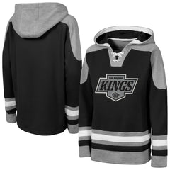 NHL Black Los Angeles Kings Outerstuff Youth Ageless Must Have Home V-Neck Hoodie