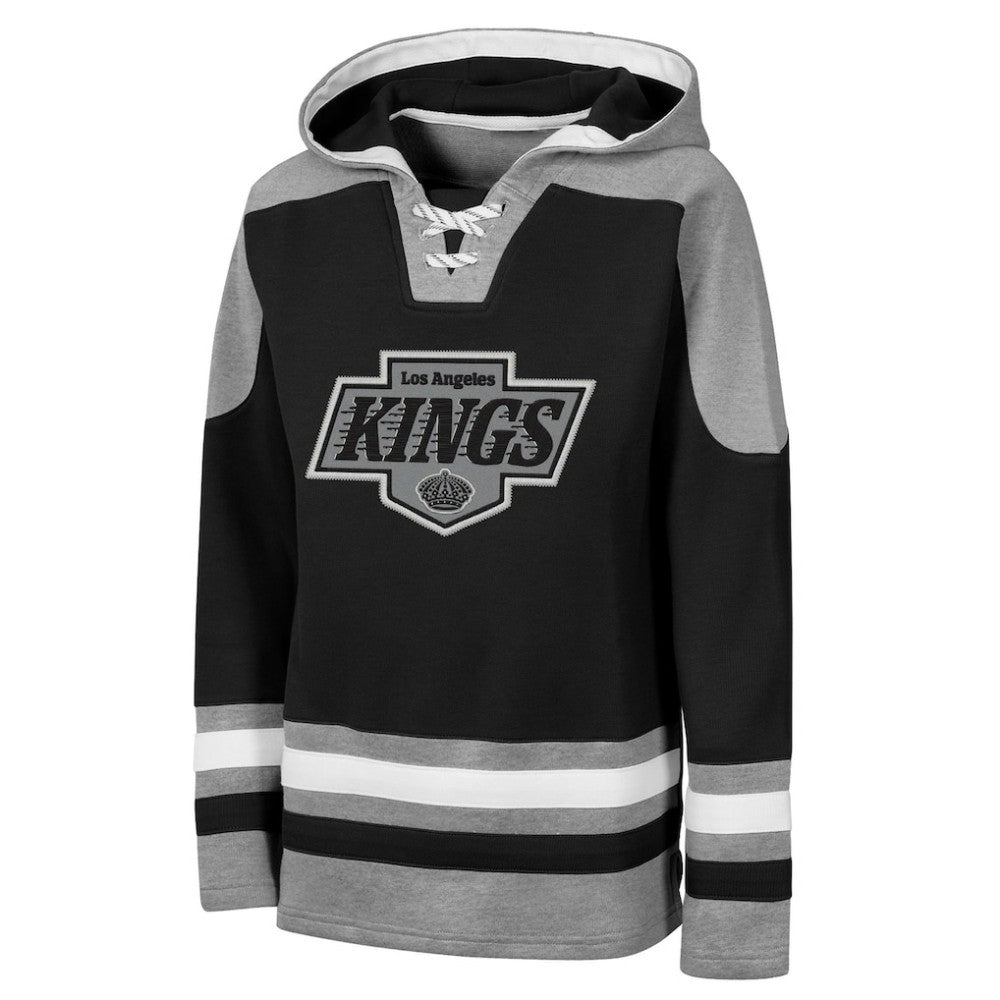 NHL Black Los Angeles Kings Outerstuff Youth Ageless Must Have Home V-Neck Hoodie