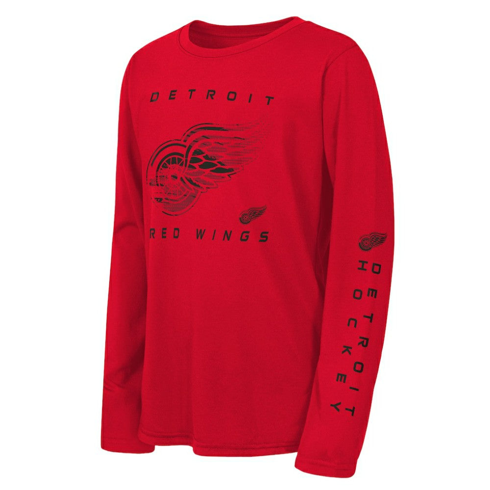 NHL Red Detroit Red Wings Outerstuff Youth Seize the Win Long Sleeve T-Shirt