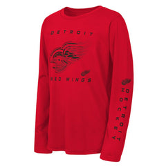 NHL Red Detroit Red Wings Outerstuff Youth Seize the Win Long Sleeve T-Shirt