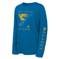 NHL Blue St. Louis Blues Outerstuff Youth Seize the Win Long Sleeve T-Shirt