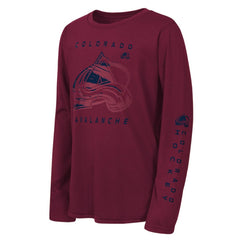 NHL Burgundy Colorado Avalanche Outerstuff Youth Seize the Win Long Sleeve T-Shirt