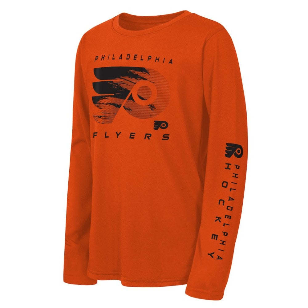NHL Orange Philadelphia Flyers Outerstuff Youth Seize the Win Long Sleeve T-Shirt
