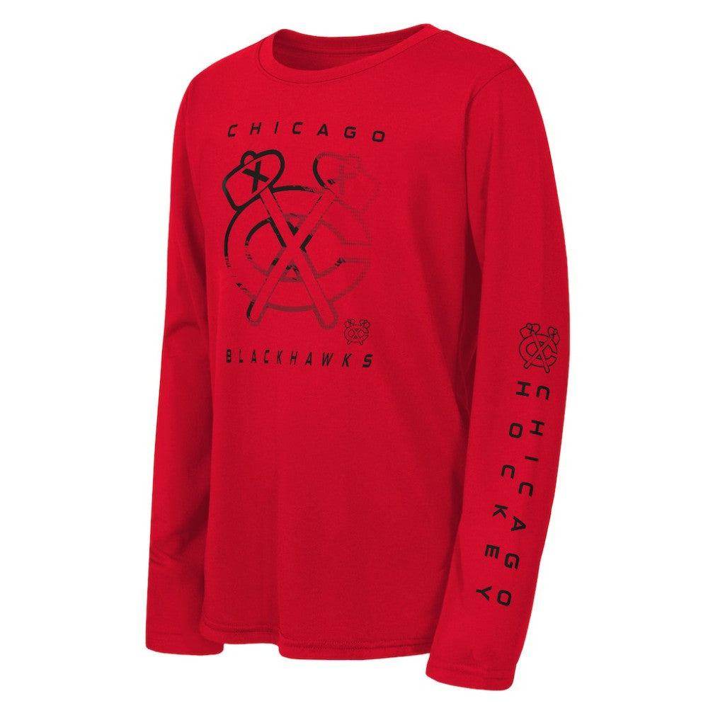 NHL Red Chicago Blackhawks Outerstuff Youth Seize the Win Long Sleeve T-Shirt