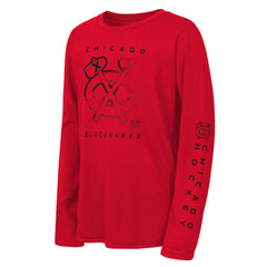 NHL Red Chicago Blackhawks Outerstuff Youth Seize the Win Long Sleeve T-Shirt