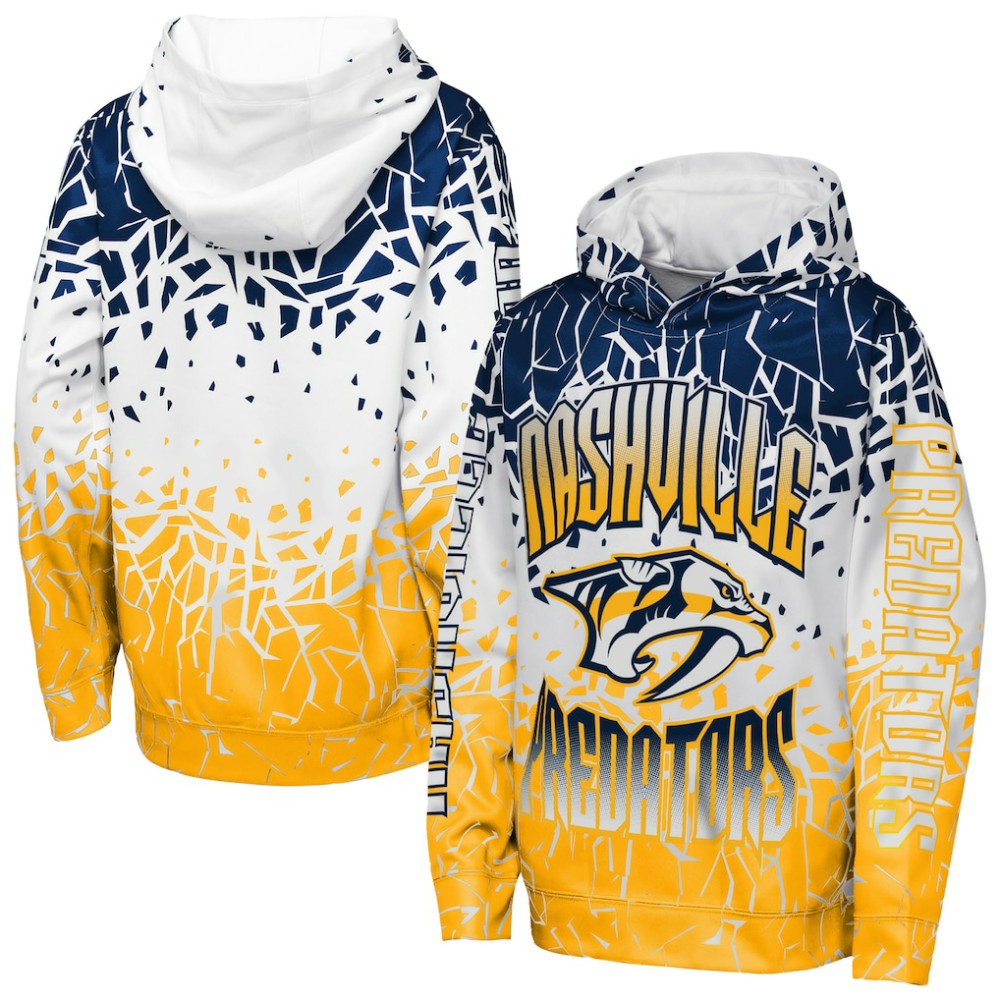 NHL Navy Nashville Predators Outerstuff Youth Frozen Frenzy Hoodie
