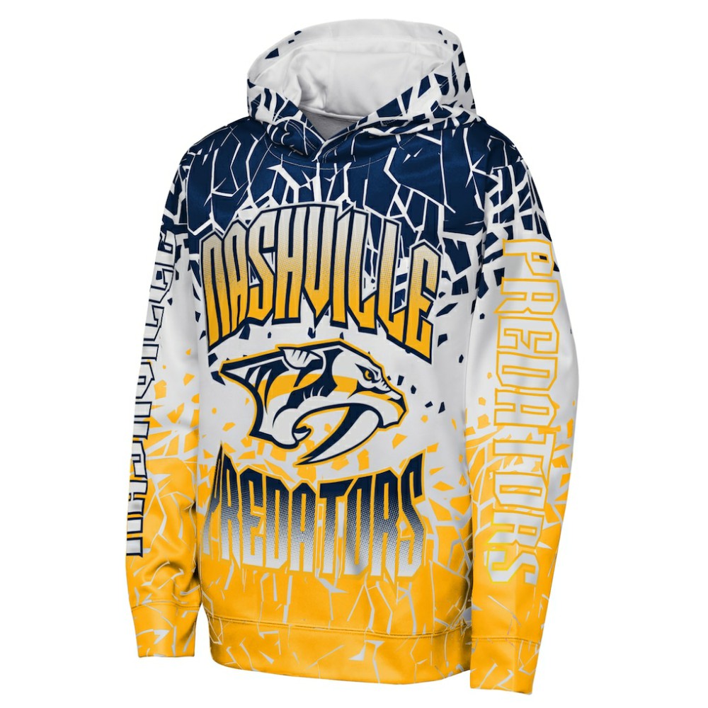 NHL Navy Nashville Predators Outerstuff Youth Frozen Frenzy Hoodie