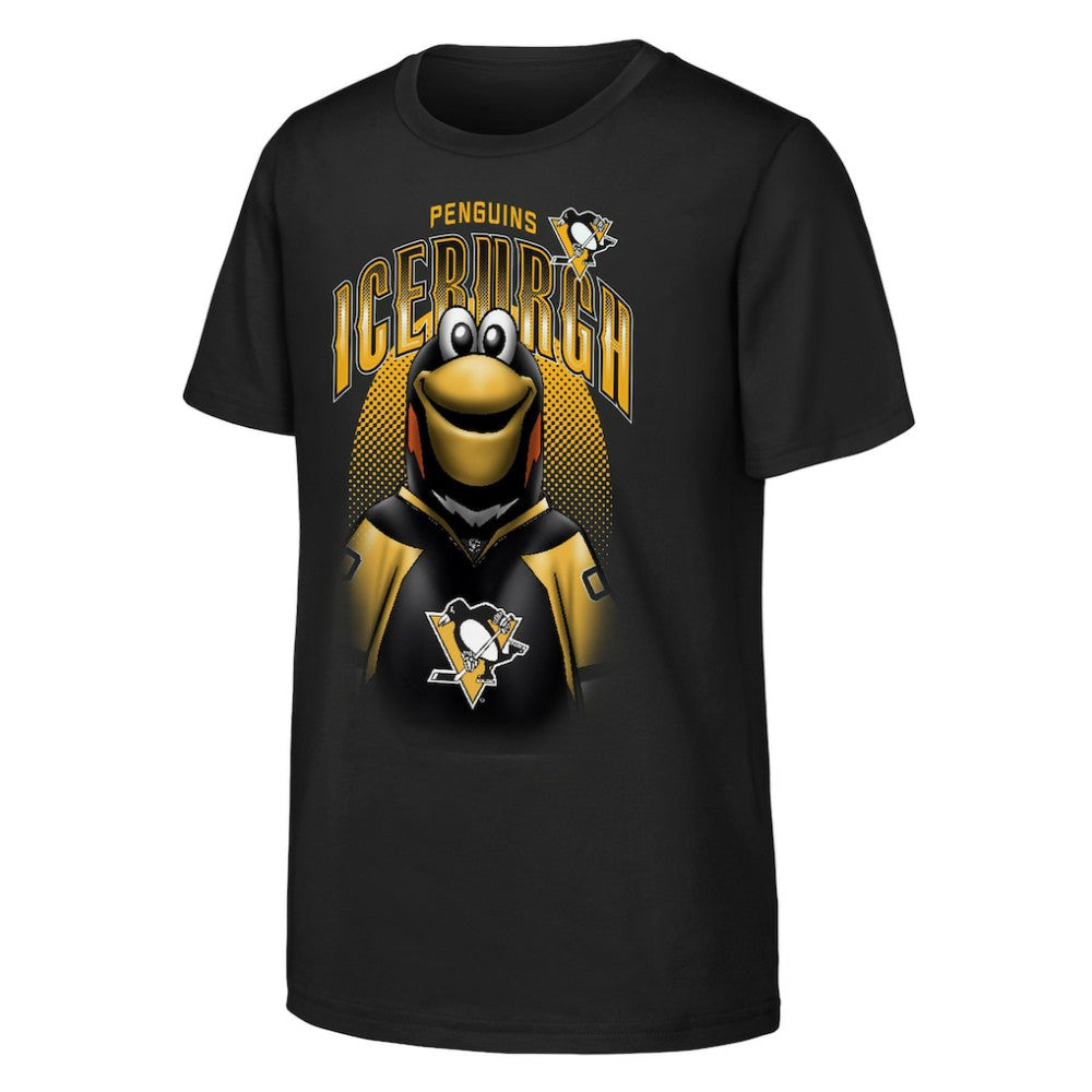 NHL Black Pittsburgh Penguins Outerstuff Youth Mascot Highlight T-Shirt
