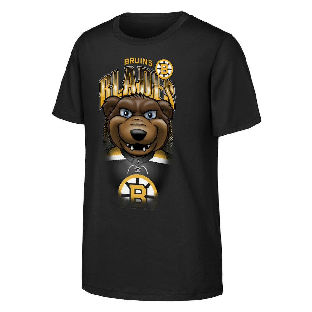 NHL Black Boston Bruins Outerstuff Youth Mascot Highlight T-Shirt