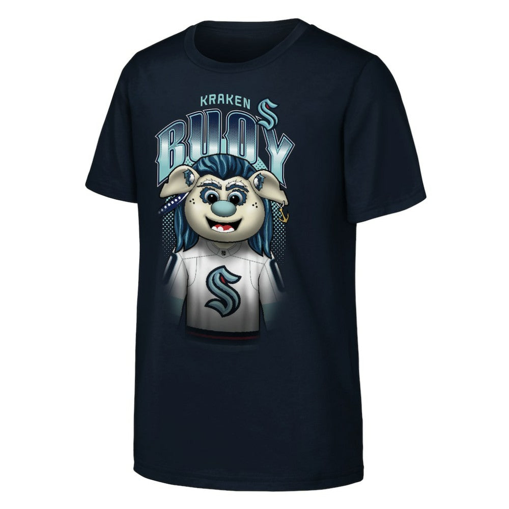 NHL Navy Seattle Kraken Outerstuff Youth Mascot Highlight T-Shirt