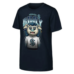 NHL Navy Seattle Kraken Outerstuff Youth Mascot Highlight T-Shirt
