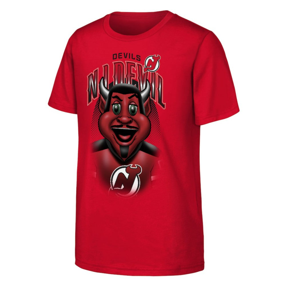 NHL Red New Jersey Devils Outerstuff Youth Mascot Highlight T-Shirt